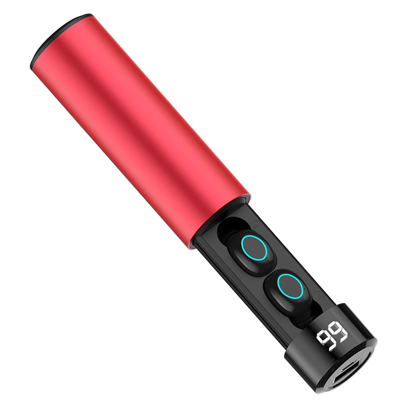 Lanyasir HBQ Q67 Tws Bluetooth наушники Версия 5,0 мини беспроводные наушники спортивные наушники гарнитура для всех мобильных телефонов audifono - Цвет: red