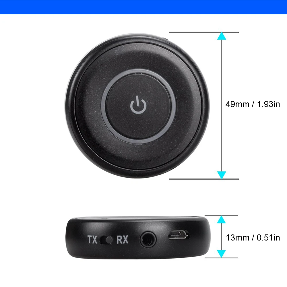 Jelly Comb Bluetooth 5.0 Transmitter Receiver 3.5mm Jack APTX HD LL Wireless Adapter Music for TV Car Bluetooth Audio Receiver