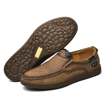 

Brand Quality Split Leather Men Loafers 2020 New Breathable Men's Casual Driving Oxfords Shoes Men Flats shoes Moccasins Shoes