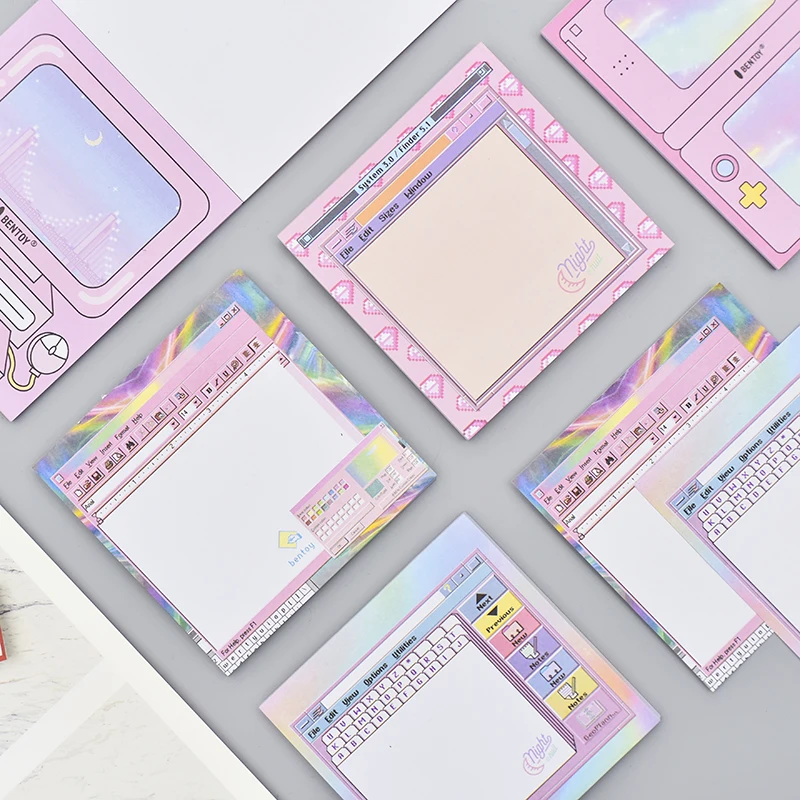 Японский Бумажный компьютер планировщик наклейки липкие заметки Kawaii Канцтовары