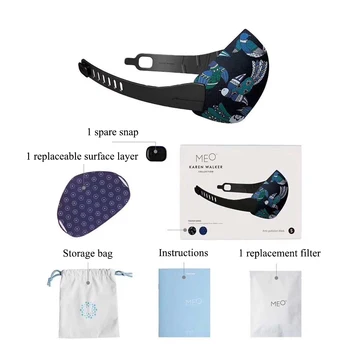 

Spot MEO fashion mask Anti-haze dust PM0.1 Respirable washable PM2.5 filter mask made in New Zealand