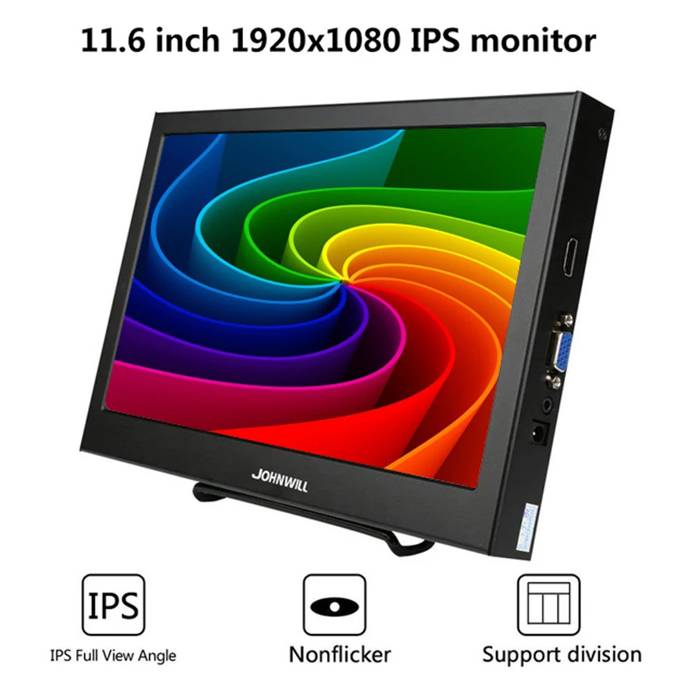 US $72.75 116 Inch 1920X1080 IPS LCD Portable Display for PS3PS4XBOx360 with VGAHDMI Interface 101 Inch Computer Gaming Monitor PC