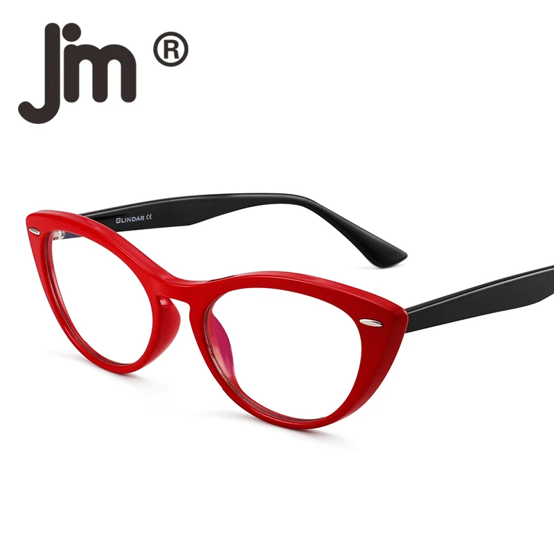 JM Blue Light Blocking Glasses for Women Cat Eye Computer Glasses Reduce Eye Strain