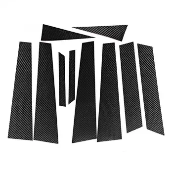 

Cover Carbon Fiber Window Pillar Sticker Strip Trim Fits for Audi Q7 2016-2019 Modification Accessory Window Pillar Trim New