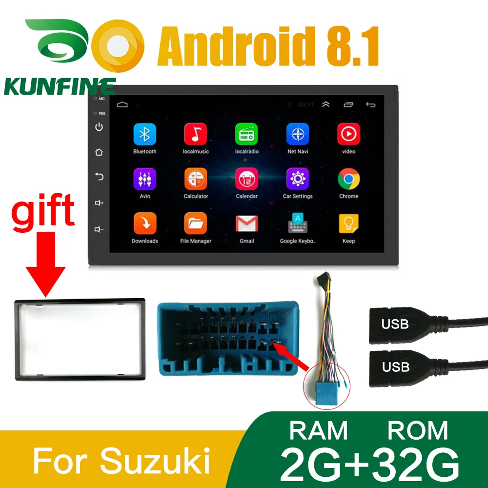 Universal 2 Din Android Car Radio Car Stereo Gps Music player with Bluetooth FMUSBAUX suzuki (1)