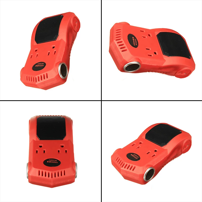 1000W Car Power Inverter 12/24V to 220V Converter Adapter Dual USB Socket Streamline appearance smooth appearance, safe