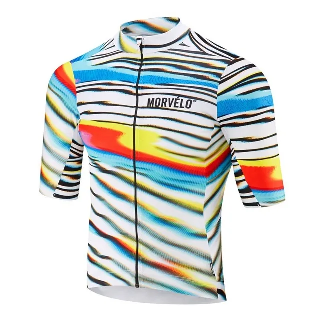 Morvelo Pro Team Мужская Летняя велосипедная Джерси с коротким рукавом рубашка быстросохнущая велосипедная MTB велосипедная верхняя одежда силиконовая Нескользящая - Цвет: 07