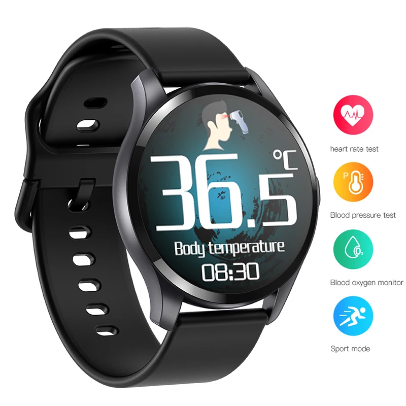 body Thermometer smart watch men 1.28 inch Round screen music Sports Health watches woman Smartwatch for samsung iphone xiaomi