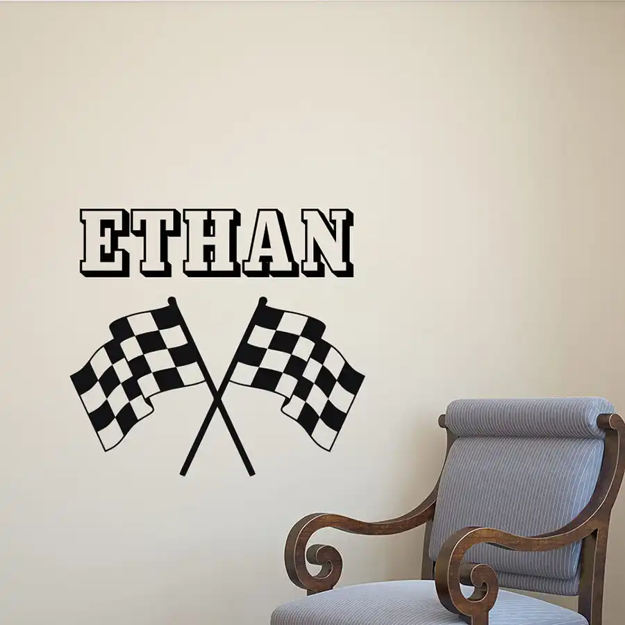 Etiqueta De La Pared De Carreras Personalizada Etiqueta De La