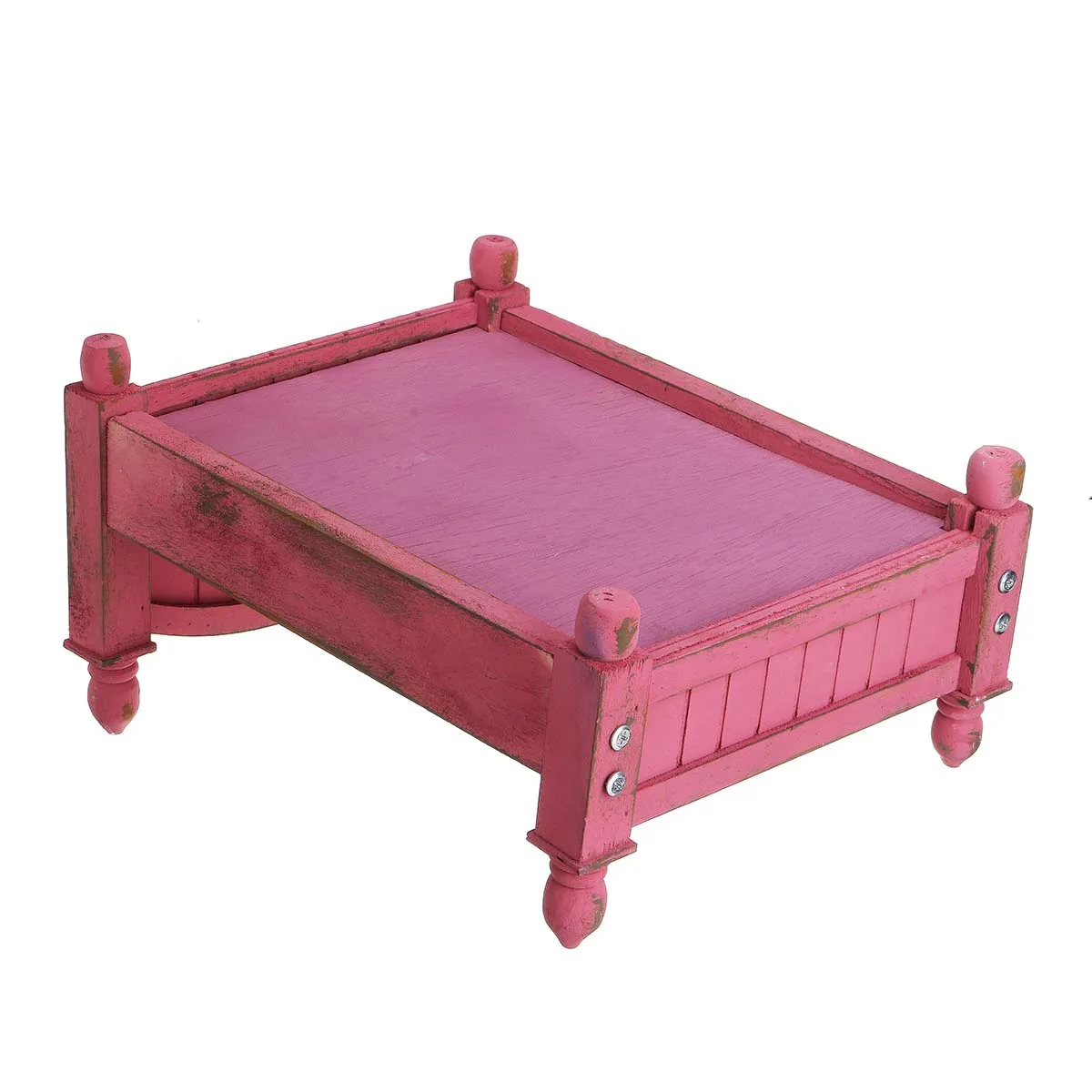 Bioby Ретро деревянная кровать новорожденный фотосессия реквизит детский студийный фон для фотосъемки шпаргалки розовый/фиолетовый/зеленый/небесно-голубой