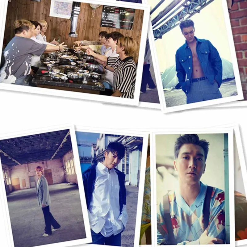 Kpop Super Junior альбом Time_Slip карты с кристаллами стикер фото Stikcy карта Lomo фото карта наклейка с металлической коробкой 30 шт