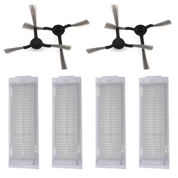 

4Pcs Filter + 4Pcs Side Brushes For Xiaomi Mijia STYJ02YM Vacuum Cleaner Parts Household Cleaning Accessories
