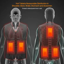 Для мужчин wo для мужчин Открытый USB Инфракрасный нагревательный жилет куртка зимняя гибкая электрическая тепловая одежда жилет для спорта Пешие прогулки