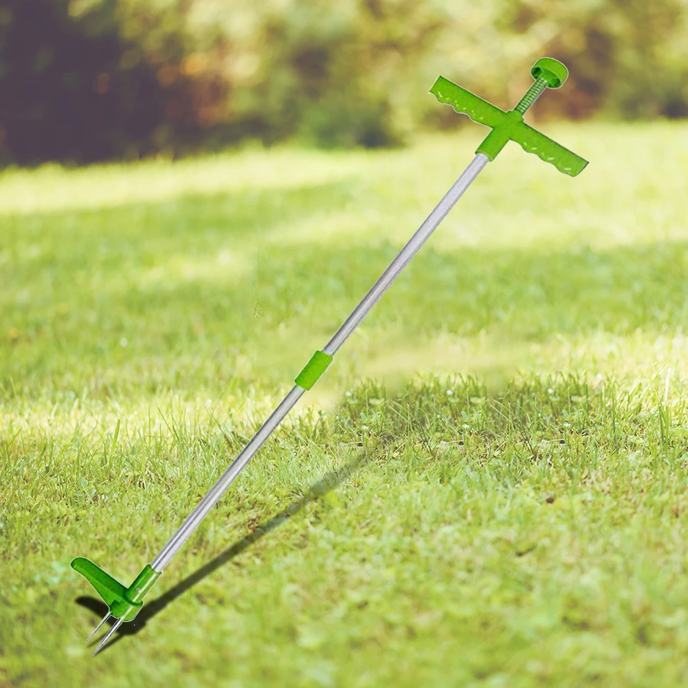 Removedor de raíz de malas hierbas de mango largo, herramientas duraderas para césped y jardín, deshierbe, patio exterior, extractor de raíz de hierba, elementos de plantación de jardín