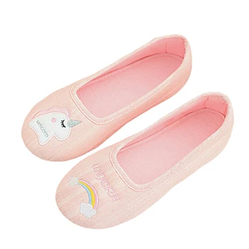 

New cartoon moon shoes in spring and summer cotton bag and heel can be worn outside slippers antiskid indoor maternity shoes