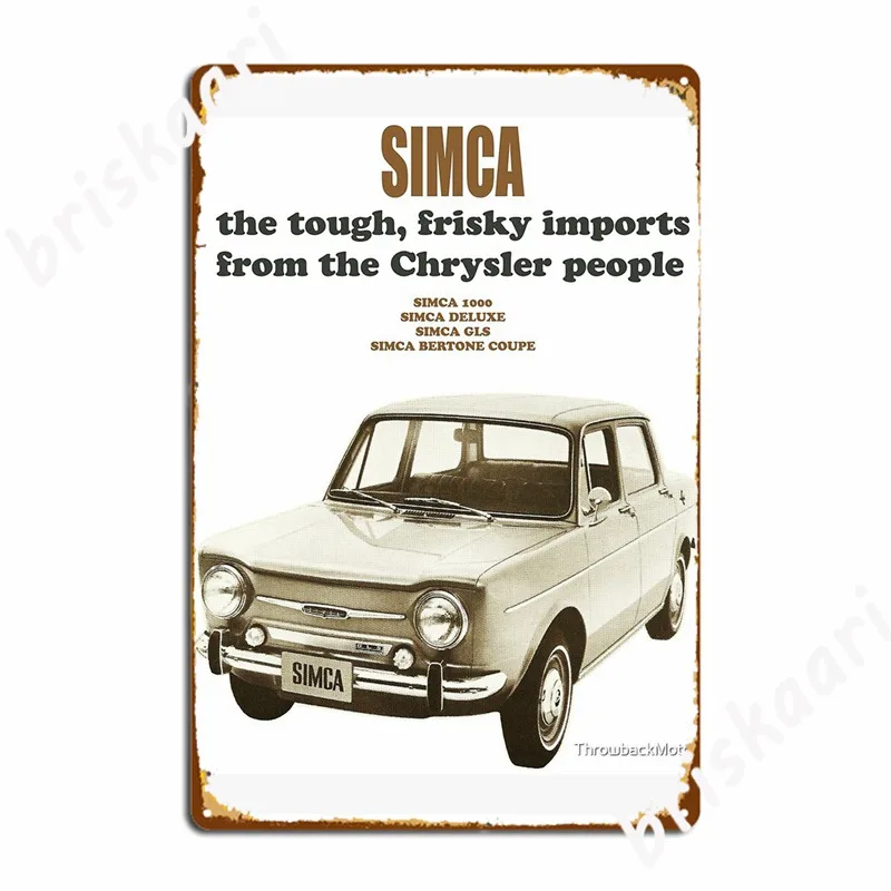 Simca Targhe In Metallo Pub Garage Decorazioni Murali Pub Decorazione Targhe In Metallo Poster