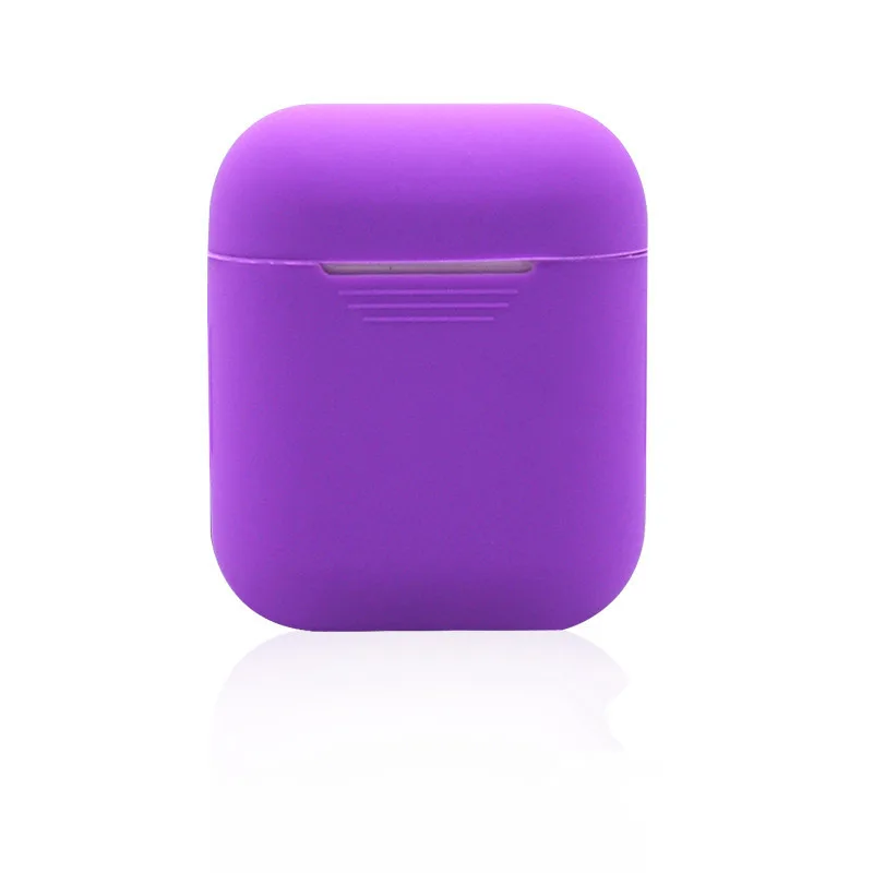 Чехол для наушников Apple AirPods чехол для настоящих беспроводных Bluetooth наушников Air Pods чехол Защитный AirPod аксессуары - Цвет: Фиолетовый