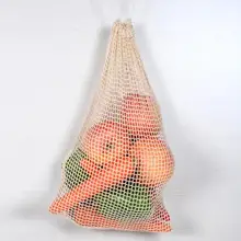 Женская Мужская сумка для покупок на шнурке, хлопок, для кухни, для еды, фруктов, овощей, многоразовые сумки для хранения продуктов, Эко сумка для покупок