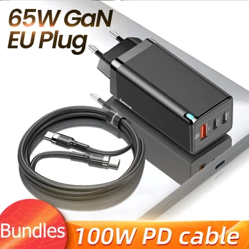 

Baseus 65W GaN USB Fast Charger For iPhone 11 Pro Support AFC FCP SCP QC 3.0 Portable Quick Charge For Samsung S10 Xiaomi Laptop
