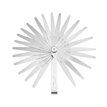 

uxcell Metric Thickness Feeler Gauge Mn Steel Measuring Tool for Gap Width 0.02-1.00mm 23 In 1