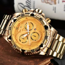 

Top Selling Relógio masculino Invicto Mens Big Dial Quartz Watches Stainless Steel Top Quality Reloj De Hombre For Dropshipping