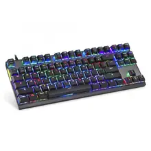 Ck82 rgb retroiluminado usb com fio teclado mecânico portátil teclado de jogos teclado mecânico para computador portátil universal(China)