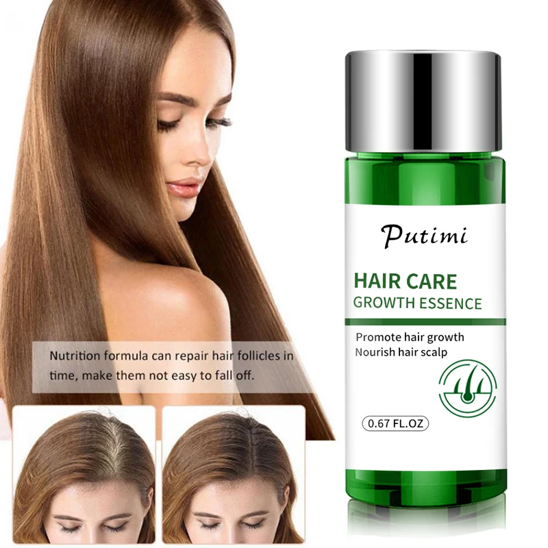 PUTIMI мощная эссенция для роста волос продукты для выпадения волос эссенция для лечения имбиря средство для предотвращения выпадения волос средство для ухода за волосами сыворотка 20 мл