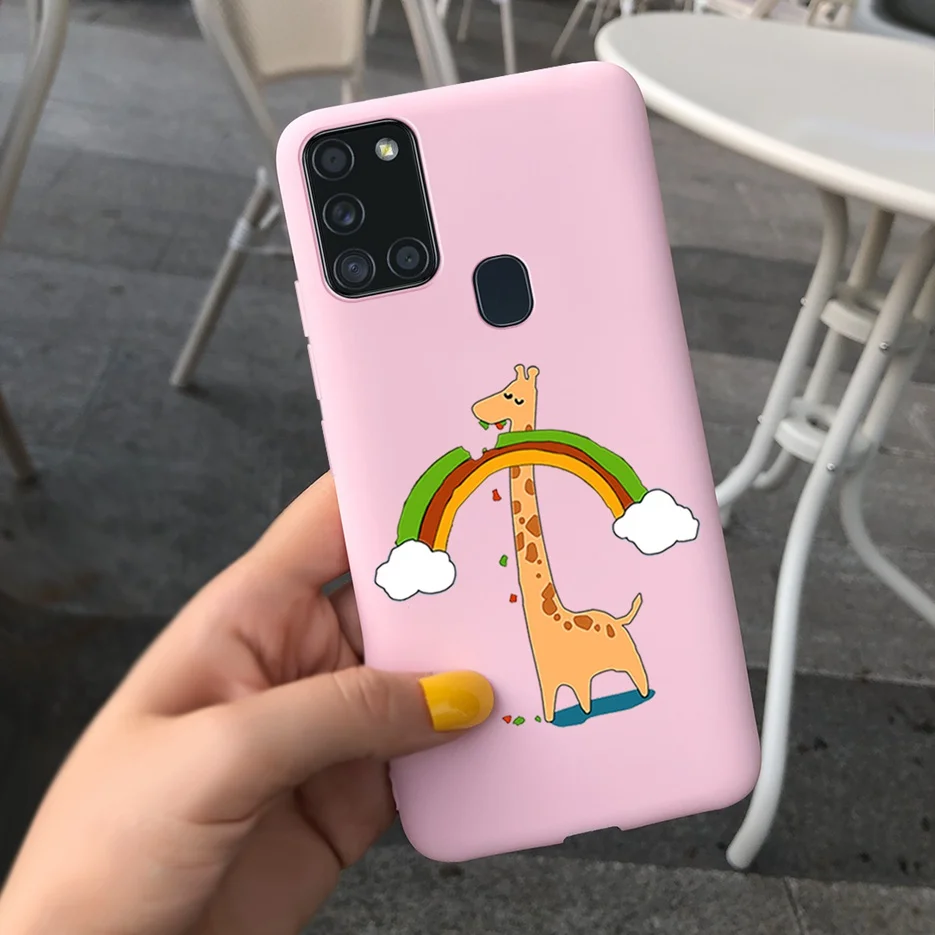 Étui de dessin animé pour Samsung Galaxy A21s étui A21 S Silicone souple coque arrière pour Samsung A21S étuis de téléphone SM-A217F A 21 S Fundas