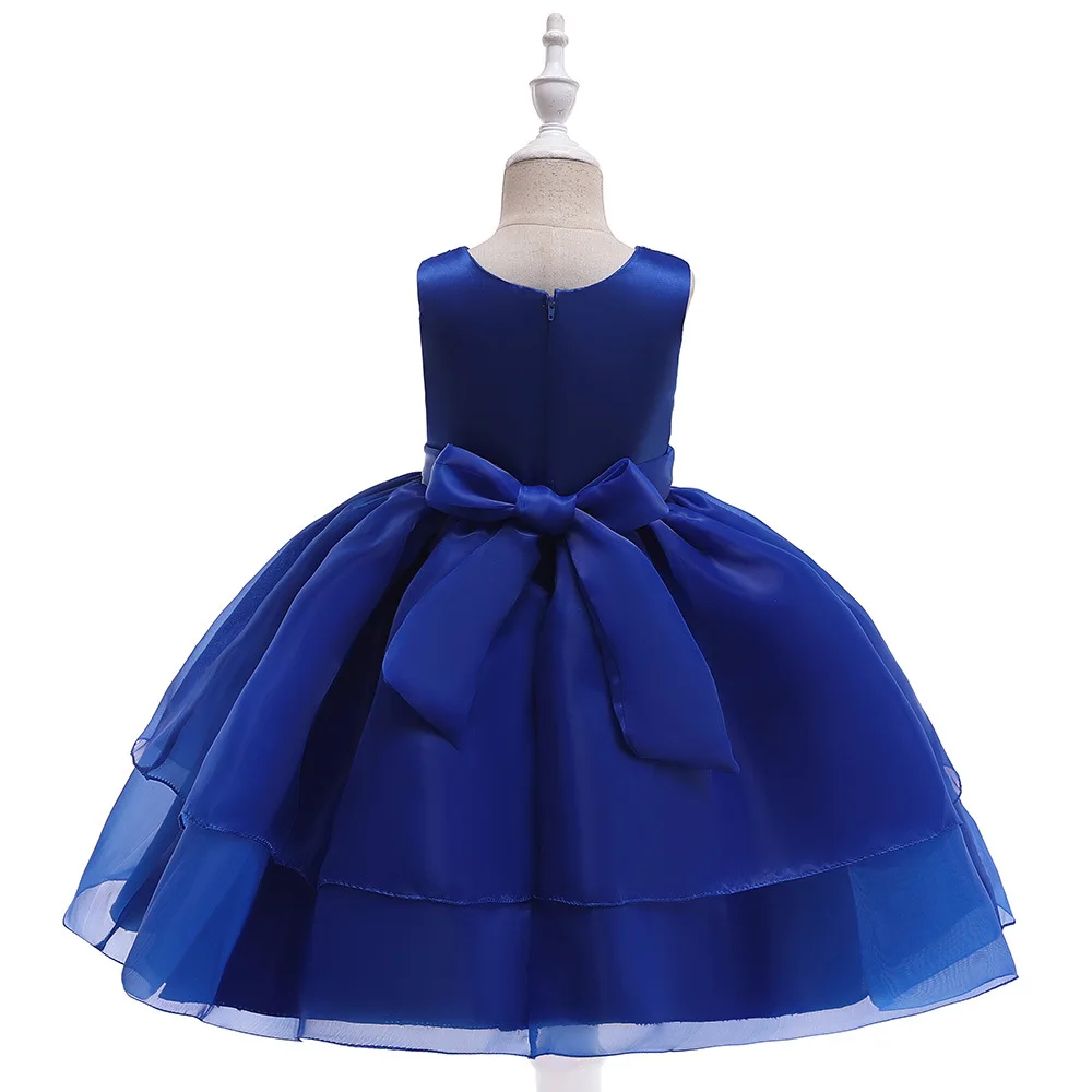 2019 внешней торговли Новый стиль «кроше» для маленьких девочек платье eBay, Amazon платье из органзы, платье принцессы с цветочным узором для