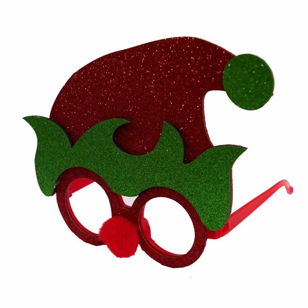 Santa для демонстрации очков и головных уборов 4 шт./компл. украшение для рождественской вечеринки для взрослых Детская Вечеринка Рождественское украшение стразами очки праздничное платье на шнуровке