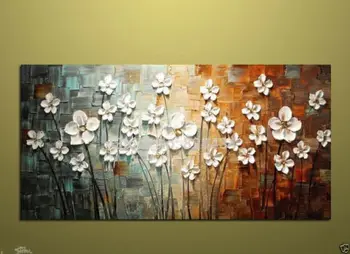 

Oil painting Abstract Modern Art Canvas Wall Parlor Bedroom:flower (no framed)