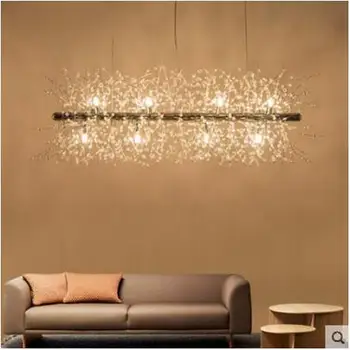 

Nordic modern minimalist living room crystal restaurant chandelier crystal creative led art bar warm bedroom lamps led fixture