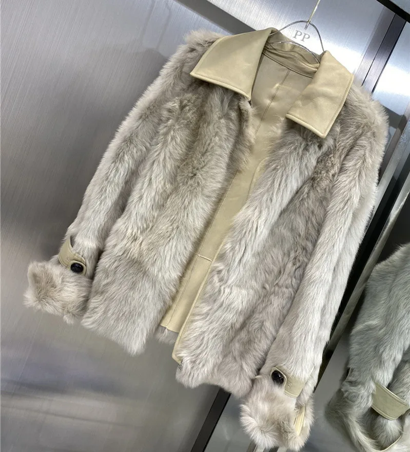 

Natural Fur Coat Female Winter Real Sheep Fur Jacket Clothes 2020 Korean Warm Double Faced Fur Top Women Vintage Wool Coat