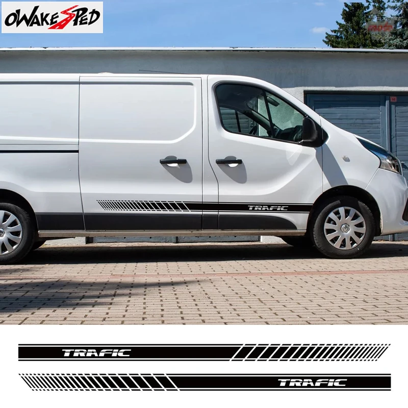 2個車スポーツラインステッカー自動ドア側ストライプスカートホームアートインテリアデカールルノー トラフィック車体アクセサリービニールデカール 車のステッカー Aliexpress