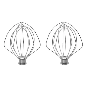 

2Pcs KN256WW 6-Wire Whip Attachment Egg Heavy Cream Beater Cakes Mayonnaise Whisk For KitchenAid 6 Quart Bowl-Lift Stand Mixer
