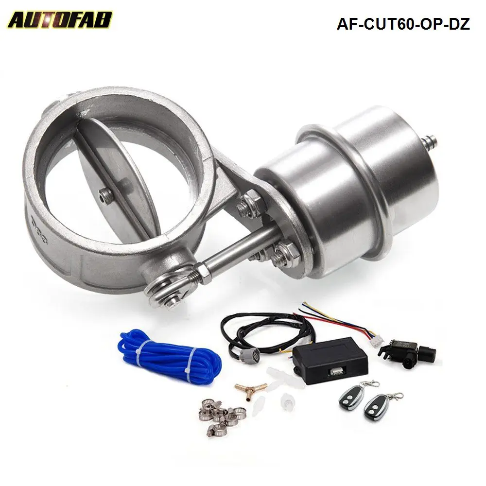 Exhaust Control Valve Set With Vacuum Actuator CUTOUT 2.3" 60mm Pipe