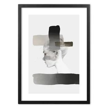 

Black White Sketch Abstract Nordic Wall Art Print Paper Painting Nordic Poster And Prints Wall Pictures For Living Room Decor
