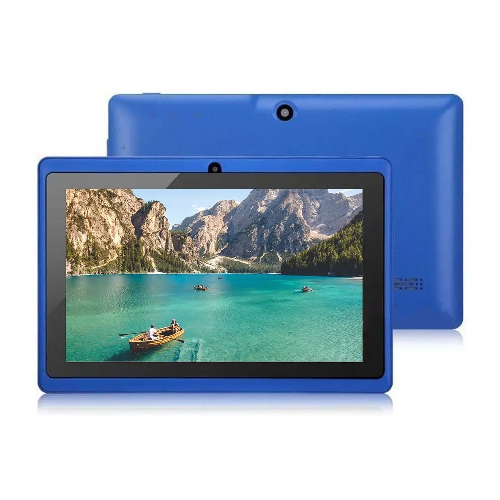 7,0 дюймов Android планшет Четырехъядерный 4 Гб Rom Wifi Bluetooth gps детский планшет ПК 512+ 8G маленький компьютер планшет - Цвет: Blue UK Plug