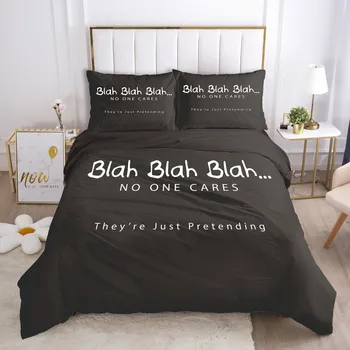 

3D Letter Design Duvet Cover Set Bedding Sets Comforter Cases Pillow Covers Single Full Twin King Queen Size Custom Bed Linens