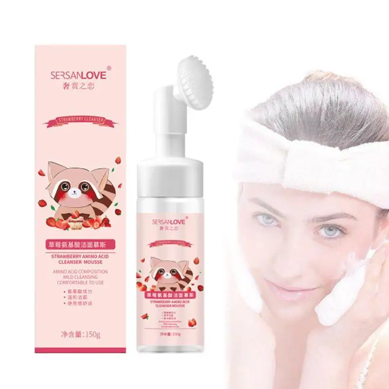 for Amino Acid Cleansing Foam Face CleansingAcne Exfoliator Brush Anti Care Aging Cleanser Massage Whitening Moisturizing M8J3