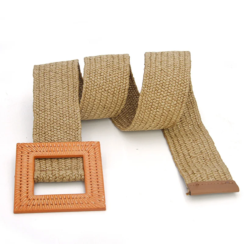 1 khaki belt Модный пояс размера плюс, широкий дизайнерский пояс в стиле бохо для женщин, платье, пояс с тесьмой, широкий пояс, большой винтажный пояс - Цвет: 1 khaki belt