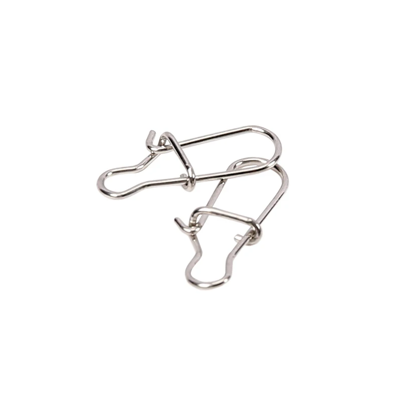 Fishing Tackle 100pcs Stainless Steel Snap Barrel Swivel Hooks for Fishing