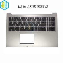 

PC US English keyboard Backlit keyboards silver palmrest for ASUS Zenbook UX51 UX51VZ U500 U500VZ BX51VZ 13GNWO1AM102-1 6624US00