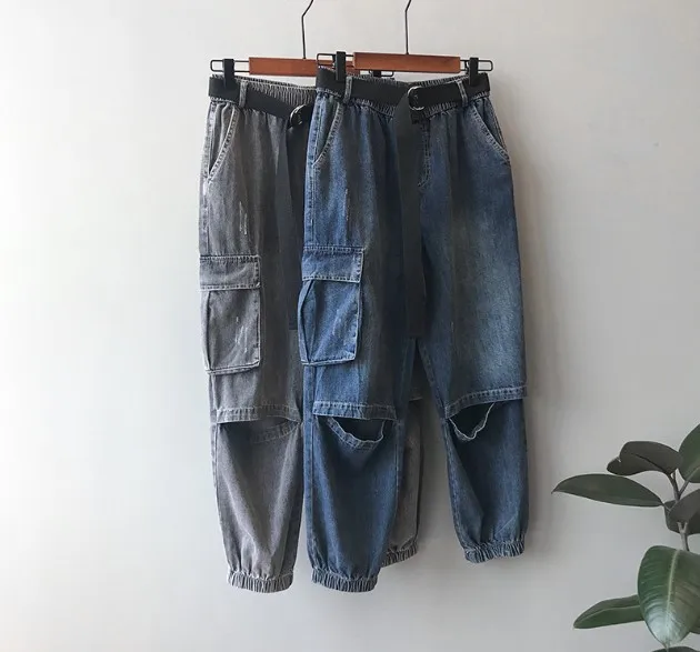 Cultiseed женские джинсы шаровары брюки женские с высокой талией повседневные джинсы Брюки с карманами модные прямые джинсы
