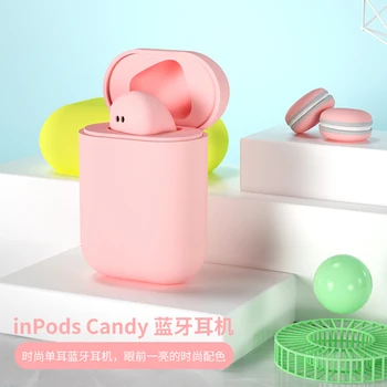 

Bluetooth Earphone Macaro Inpods Wireless Earbud 5.0 Siri Touch Control Waterproof With Mic Charging Box For Sport Earphone