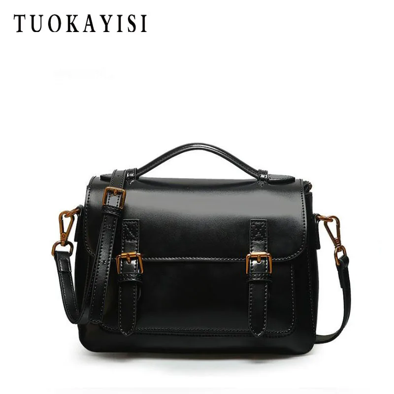 

Cow leather Small Square Package Women Shoulder Crossbody Bag Retro Female Handbag 2019 New Designer ladies Messenger Bag