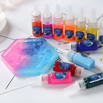 

15 Colors Epoxy Pigment Liquid Colorant Dye Ink Diffusion Resin Jewelry DIY Making Crafts Accessory
