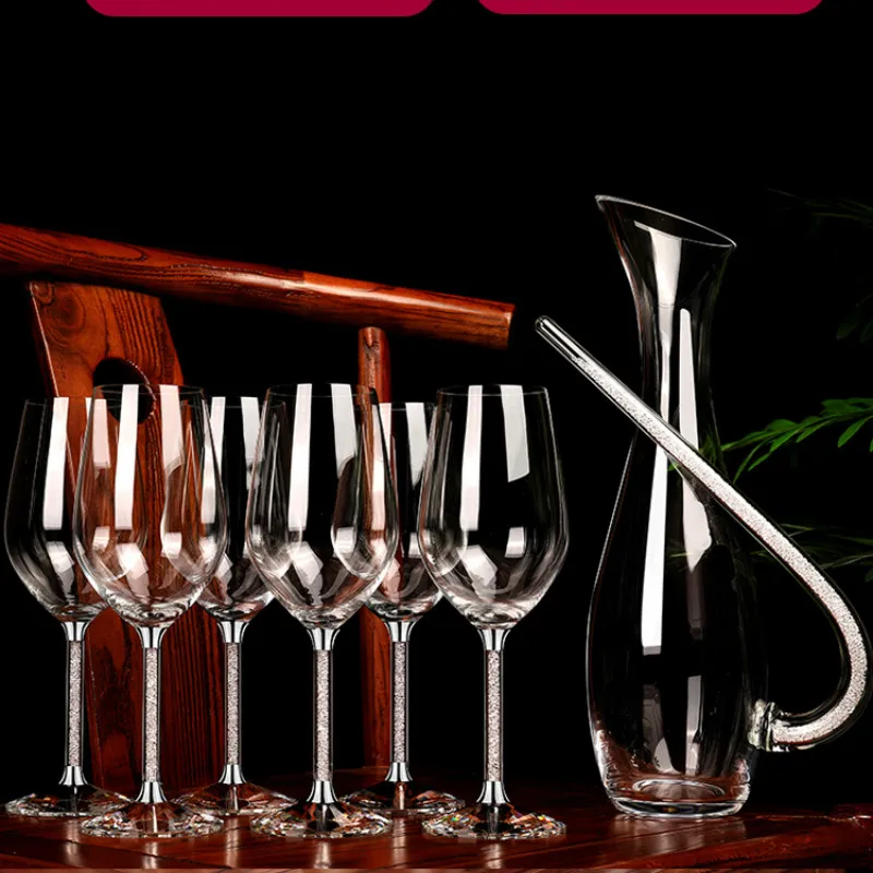 

Crystal Red Wine Glass Set Decanter Goblet Cool Creative Household Wine Glass whiskey vodka tequila liquor