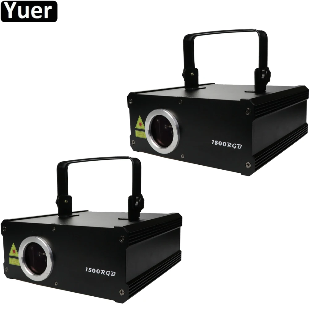 Цветной лазерный проектор 2 шт./лот 1 5 Вт RGB DMX512 Вечерние огни для дискотек