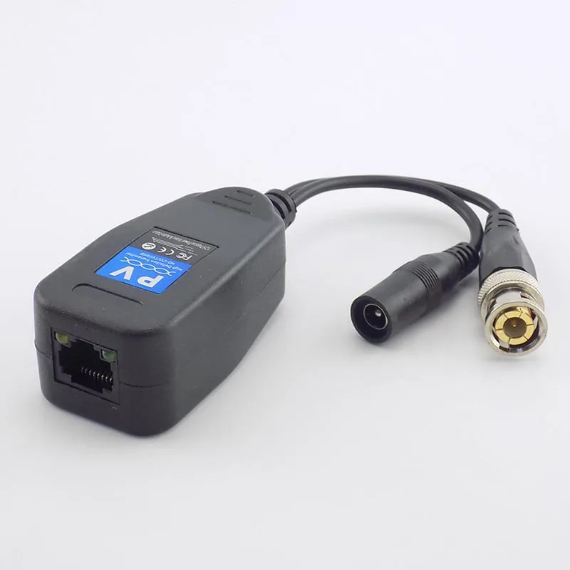 1 пара(2 шт) Пассивный CCTV для коаксиального кабеля, байонетный коннектор питания Видео компенсационный трансивер разъемы к RJ45 BNC штекер для видеокамера наружного наблюдения K09